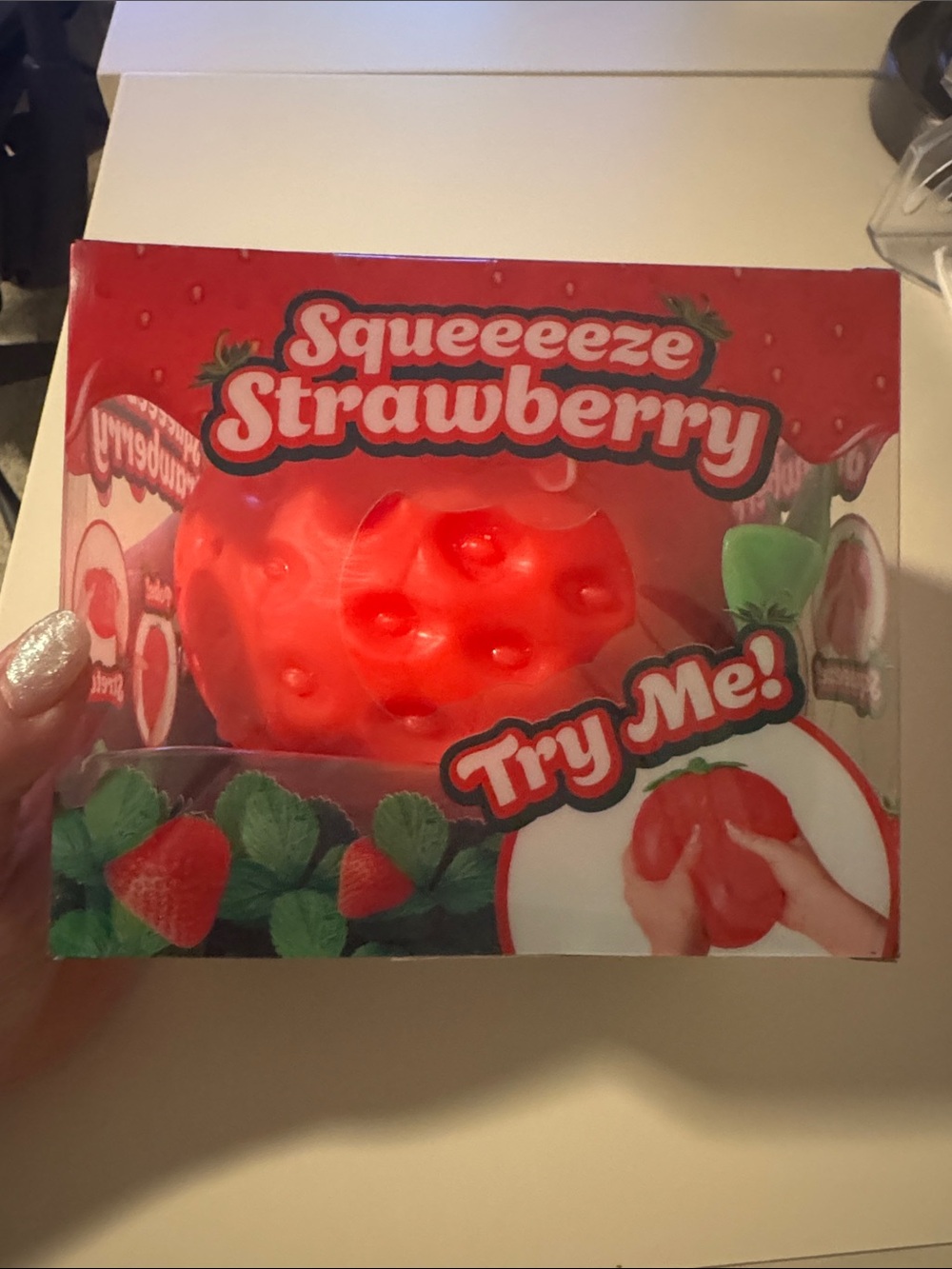 Sunny Days Squeeeeze Giant Strawberry Squishy Toy - Red